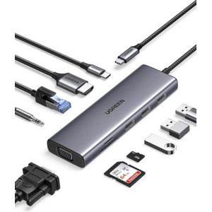 Ugreen  10-In-1 USB-C 4K HDMI Hub Multifunction Ethernet Adapter 100W PD Charging from usa (Model 15601)