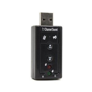 USB Virtual Sound Card Adapter - 7.1 Channel - Black
