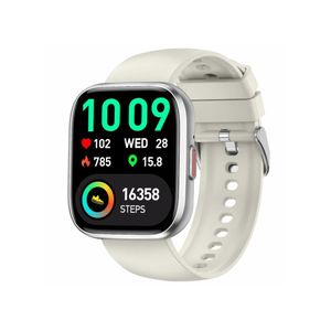 1.85- Screen Bluetooth Call Smart Watch Heart Rate - Silver