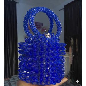 Beads BAG SPIKY IN BLUE