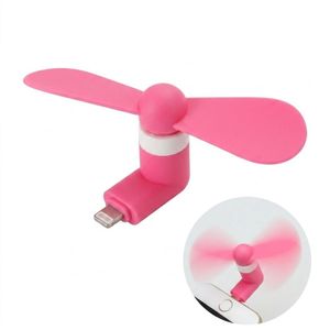 Portable OTG Mini Fan - Plugs Into IPhone Charging Port - Pink