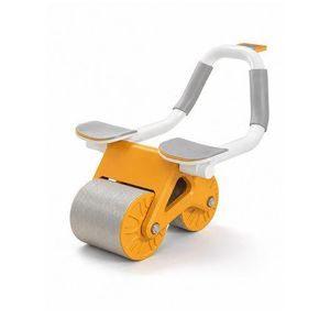 Automatic Rebound Abdominal Muscle Ab Roller Trainer Wheel - Yellow