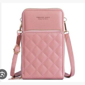 AD Ladies Crossbody Leather Bag - Pink