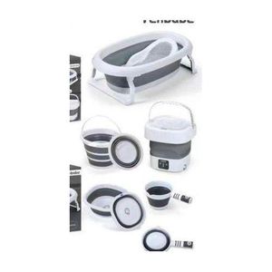 Huan 7-in-1 Foldable Baby Bath Tub with Mini Washing Machine