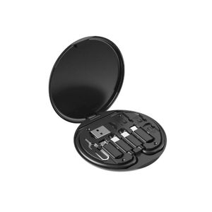 ShebSheb 4-in-1 USB C to Lightning Adapter Kit with Multi-Functional Storage Box(Black)