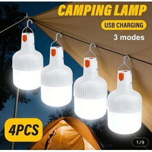 AD GALAXY 4pcs Multifunctional USB Rechargeable Light Bulb - Multic...