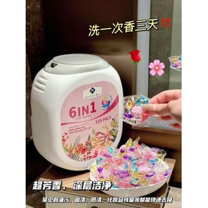6-in-1 Multi-Action Laundry Pods-128 Packs
