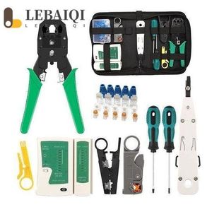 14-in-1 Network T-ester, Network Cable Kit, Tools, Computer Repair & Maintenance, LAN T-ester, Network Computer, RJ45/11/12 Interface, with 17 Connectors and 2-meter Cable