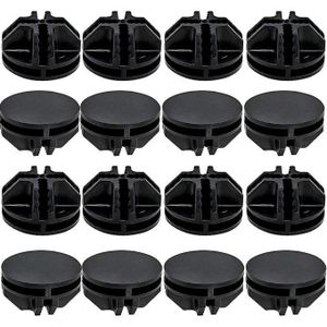 Genetic 16 Pieces Cube Connectors Plastic Grid Clasp For Plastic Wardrobe -Black