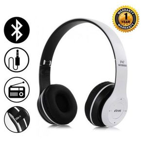 P47 Wireless Bluetooth Headset - White/Black