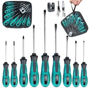 Mythco  9-Piece Magnetic Screwdriver Set – Chrome Vanadium Steel, Ergonomic Handle, Storage Bag Included 