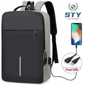STY 15.6" Notebook Computer Bag Men Business Backpack Rucksacks - Grey - Grey