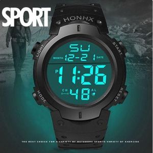 Men LED Digital Watch men Dating Clock Night Light fashion sports Watch