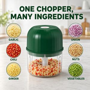 Generic Rechargeable Mini Electric Food Chopper & Meat Mincer for Garlic, Onion, Chilli, Ginger, Nuts & Vegetables
