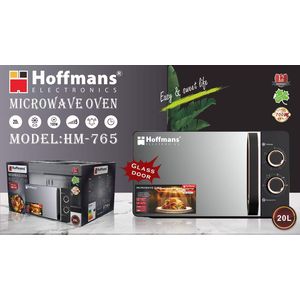 Hoffmans Microwave Oven – 20 Litres – 700W – Black/Silver