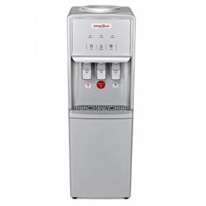 Edge Walk Top Loading Hot, Cold & Normal Water Dispenser with Storage Cabinet- Ash