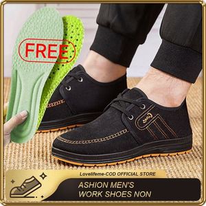 ASHION Men's Work Shoes Non-slip Casual Shoes - Ultimate Comfort And Durability - Black - Black - EU 41