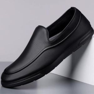 Men's Durable Non slip Leather Shoes Size EU 40-44 Black