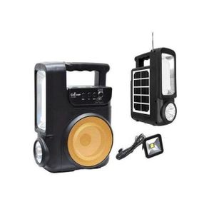 Solar system with radio and light - black