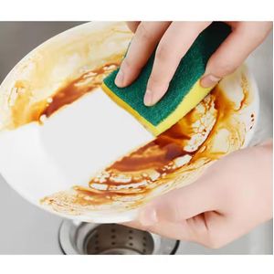 Kitchen Dish Sponge Scouring Pad Non-Scratch Cleaning Scrub Sponges For Washing Dishes Pots Pan Glass Sink Bathroom