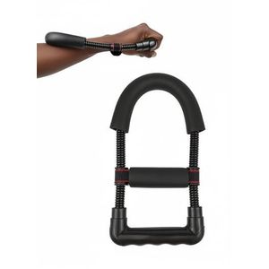 Adjustable Wrist & Forearm Exerciser - Heavy-Duty Carbon Steel Wrist Strengthener with Foam Grip, Stabilizer Pad & Tension Bar for Grip Training, Muscle Building & Sports Performance