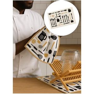 Super Absorbent Microfiber Dish Drying Mat, Extra Thick and Quick Drying Countertop Protector for Dishware & Glassware (L38 x W50)cm / (L15 x W19.7)inch