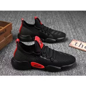 Men's Sneakers Lightweight Breathable Mesh Running Shoes G268 -Black