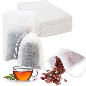 Empty Tea Bags, No-Woven, Drawstring 100pces = 1Packs