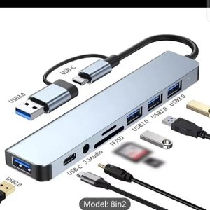 10 In 1 Wireless USB Type C Hub Port Expansion Computer Multiple - Silver