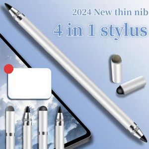 4-in-1 Stylus Pen, Fine Tip Painting Brush, Comes with 4 Extra Replacement Tips, Suitable for Smartphones/Tablets
