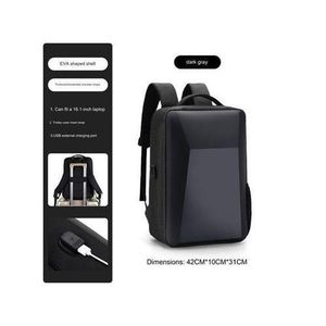 Universal Hard Shell Minimal Business Backpack, Slim Shaped 15.6 Inch Commuter Laptop Bag
