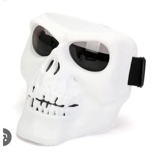 AD Motorcycle Detachable Face Mask - White
