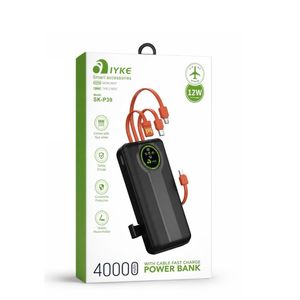 IYKE SK-P9 40000 mAh Long Lasting Power Bank - BLACK/ORANGE