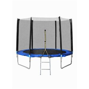 96" Garden Trampoline with 150Kg Maximum Load & Safety Net-Mesh For Kids & Adults (D244 x H210)cm / (D96 x H82.7)inch - Blue