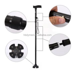 AD  Rehabilitation Walking Cane With Torch For Aiding Walk - Multicolor 