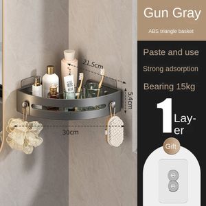 Wall Corner Bathroom Shelf - Grey