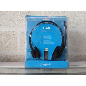Logitech H370 USB Stereo Wired Headset with Noise Cancelling Mic, In-Line Controls & Adjustable Headband – Black