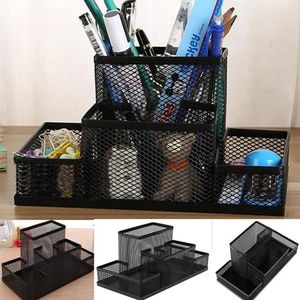 Metal Mesh Style Pencil Pen Holder Storage Box Home Storage Organization, Size: 15.5x10.2x10cm