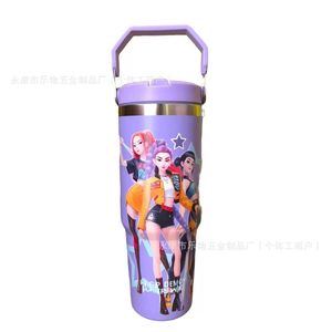 Kids Cartoon Stainless Steel Vacuum Insulated Water Bottle With Car...