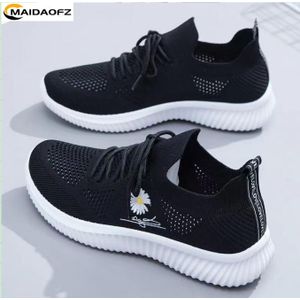 MAIDAOFZ Ladies Breathable Mesh Sneakers Women Comfortable Lightweight Sports Casual Running Walking Outdoor--Black