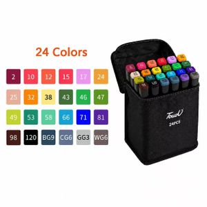 24/48/60 Colors Dual Tip Broad & Fine Point Marker Pen Set – Permanent Art Markers for Sketching, Coloring, Manga, Illustration & Office Use