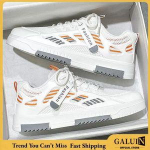 GALUIN 2026 New Simple Thick Soled Board Shoes for Man Outdoor Versatile Breathable White Casual Sports Men's Shoes Men's Sneaker