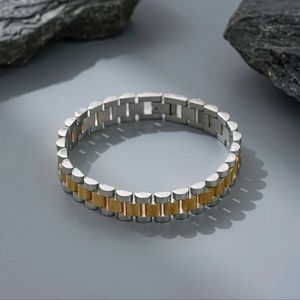 Men’s Gold and Silver Stainless Steel Bracelet – Adjustable, Durable & Stylish Wrist Accessory (Unisex)