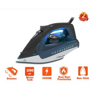 Binatone SI 2225 - Steam Iron With Ceramic Non-Stick Sole Plate - 2400W - Blue/Black