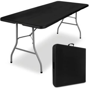 6FT Folding 8 Seater Table BLACK