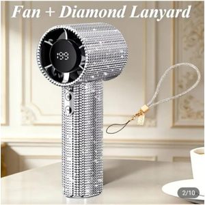 AD  Classic Handheld USB Rechargeable Fan - Multicolour 