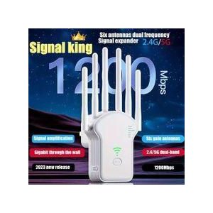 300mps WiFi Repeater, 2.4G/5G WiFi Signal Booster, Ethernet/LAN Port, 6 Antennas