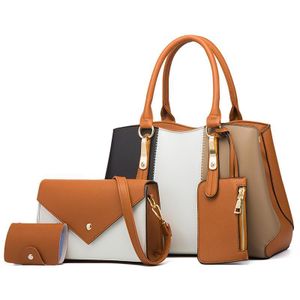 Quality 4 in 1 Ladies Leather Bag - Brown 