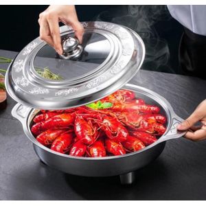 AD Round Chaffying Dish 40cm x 30cm - Silver 