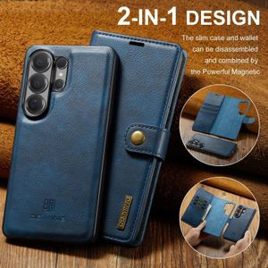 DG Ming (2in1) Phone Case, Compatible With Samsung Galaxy S26 Ultra Phone, Magnetic Detachable Flip Leather Phone Case With Wallet - Blue 